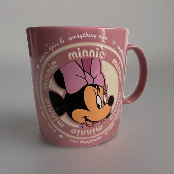 Minnie Mouse Pink Mug Walt Disney Parks Sugar Spice Everything Nice Thailand Cup - Picture 2 of 12